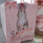 Personalised Fleece Blanket Bunny French Twist