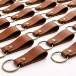 Handmade Personalised Leather Keyring – 50 Pack