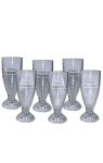 Circular Milk Shake Soda Pop And Fountain Glass Set - 6 Piece