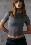 Cropped Sports Top With Drymove - Dark Grey