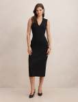 Marlowe Sculpted Midi Dress - 18 Black