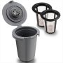 Replacement Parts Grey Reusable Filter Cup Compatible For Cuisinart Single