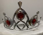 Silver Aliceband Red Stone