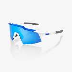 100% Speedcraft Sl- Matte White Metallic Blue Hiper Blue Multilayer Mirror Lens