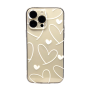 Clear - Phone Case - With Small&big White Hearts Print - Iphone 14 Pro Max