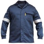 - D59 Flame And Acid Resistant Navy Blue Jacket - Eu 48