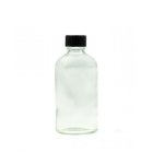 100ML Clear Glass Generic Bottle With Tamper Proof Cap - Black 28 410