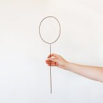 Plant Support - Hoop - Copper 20CM Length X 7CM Wide Hoop