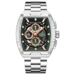 Men's Memphis Chronograph Barrel Stainless Steel Watch Greenstone