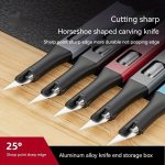 Pen-shaped Diy Aluminum Handle Carving Knife Equipped With 10 Horseshoe Art Blades Which Can Be Replaced By Yourself A Gift For