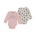 2 Pack Little Miss Perfect Printed Cotton Stretch Bodyvests