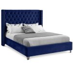 Kimberly Sleigh Bed Queen -blue