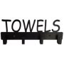 4 Hook Towel & Bath Robe Rack Black