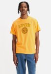 Levi's Short Sleeve Relaxed Fit Tee Varsity Logo Patch Au - Yellow