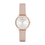 Emporio Armani Kappa Rose Gold Round Leather Women's Watch AR2510