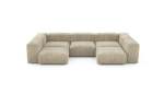 U-shape Sofa - Cord Velours - Sand - 314CM X 199CM
