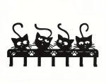 Cat Metal Wall Hooks WHC1