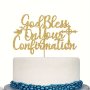 1PC God Bless On Your Confirmation Cake Topper God Blessing Prayer Birthday Party Wedding Blessing Congratulations Dessert Table Dress Up Supplies Cake Decor Supplies