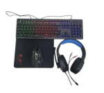 4 In 1 Gaming Rgb Piece Set Wired Back-light Keyboard+mouse+headphone+mouse Pad