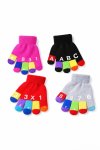 Toddler Acrylic Knit Gloves Letters & Numbers