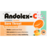 Orange Flavoured Sore Throat Lozenges 16 Pack