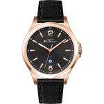 Ben Sherman Mens Rose Gold-tone Watch With Black Dial And Leather Strap