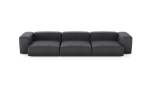 Three Module Sofa - Leather - Dark Grey - 377CM X 136CM