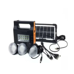 Ashcomonline Solar Home Lighting System With 3 LED Bulbs Solar Light Set