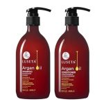 Luseta Argan Oil Shampoo And Conditioner Set For Dry Damaged Hair - Smoothing & Thickening Treatment For Fine Thin Hair Anti-fri
