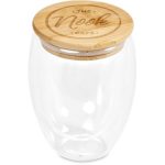 Okiyo Moco Glass & Bamboo Double-wall Cup 350ML