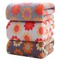 Home Super Absorbent Floral Cotton Bath Wash Towel Set Of 3 - 75CM