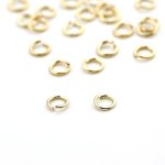 Mignon Supply 10 Grams Approx. 300 Pieces - 23 Gauge 16K Gold Plated Dainty O Shaped Jump Rings Twist And Lock Jump Rings Open