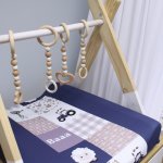 Changing Mat Cover Navy Farm Patchwork Sheep Set