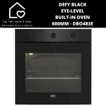 Defy Black Slimline Eye-level Built-in Oven - 60CM DBO483E