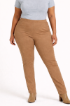 Ladies Twill Stretch Pants - 60 Dk Stone
