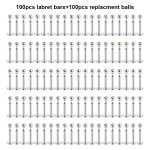 200PCS Trendy Simple Diy Bulk Body Piercing Set For Men For Daily Decoration Gift For Family And Friends Holiday Birthday Gift F