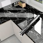1 Roll Marble Effect Vinyl Wall Sticker Waterproof And Oil-proof Adhesive Film Ideal For Kitchen And Bathroom Renovation Stone A