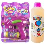 Purple Bubble Blowing Gun & Bubble Liquid Refill Container 1 Liter Combo