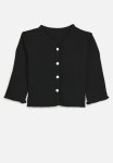 PoP Candy Buttoned Up Knit Jersey - Black