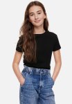 Ribbed Cotton Jersey Top - Black