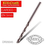 Craft Drill Bit Hss Industrial 4.5MM 135DEG 1 CARD