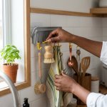 Household Vacuum Cleaner Storage Rack