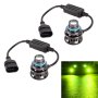 1 Pair 9006 27W / DC12V Car Aluminum Alloy Flashing LED Headlight Lime Green