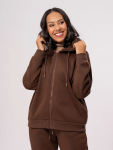 Brown Zip-up Hoody - M Brown