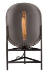 Bright Star Lighting Metal Table Lamp With Smoke Colour Glass