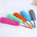 Stainless Steel Telescopic Microfiber Duster: Non-feather Non-scratch Extendable Long Handle Cobweb Duster Washable For Ceiling 