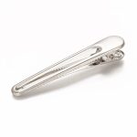 Platinum Iron Alligator Hair Clip Finding 69X14X11MM 5PCS