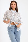 Out To Play White Chiffon Casual Shirt