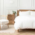 Easy Care 144 Thread Count Polycotton Duvet Cover Set White - Super King 260X240CM