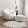 Asher Pumpkin Sofa And Ottoman Beige